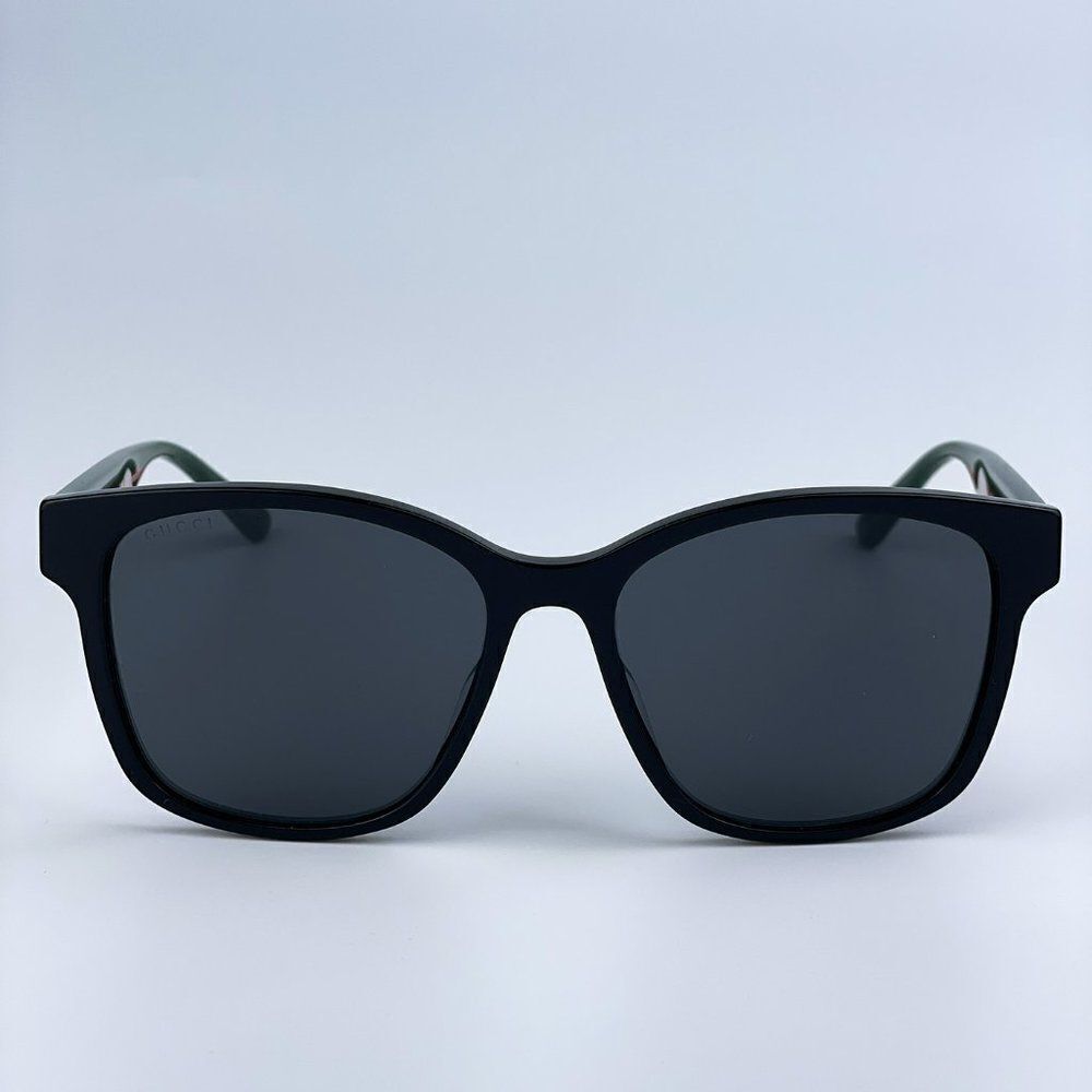 NEW Gucci GG0417SK 001 Black Multicolour Grey Oval Unisex Sunglasses - Picture 2 of 12